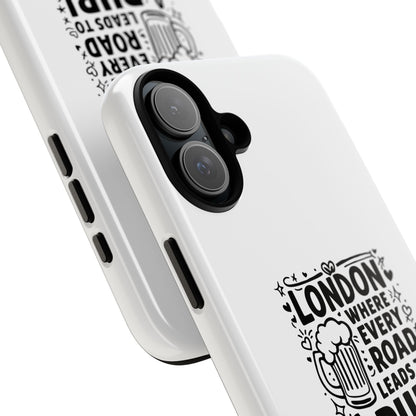 London Pub-Themed Phone Case - Where Every Road Leads to a Pub!
