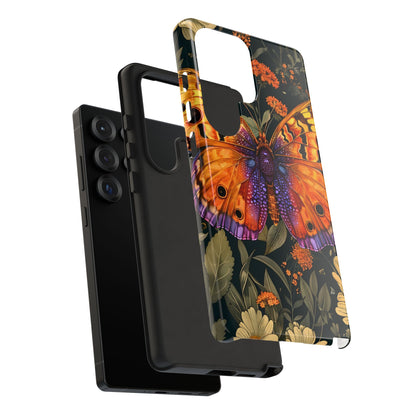Butterfly Phone Case, Tough Cases for Nature Lovers, Vibrant Floral Design, Gift for Her, Cute Phone Accessories, Butterfly Artwork
