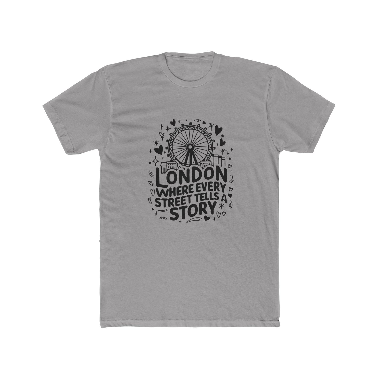 London's Story Telling Streets Cool Unisex Cotton Crew Tee