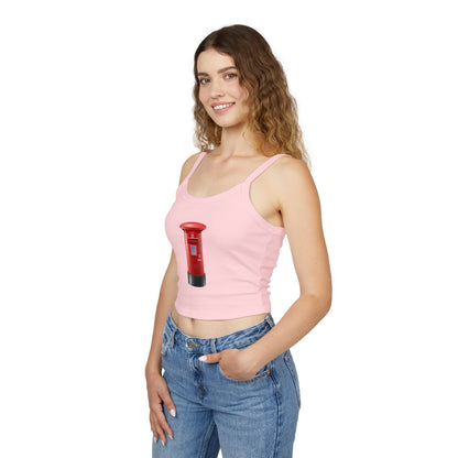 Women's Spaghetti Strap Tank Top - Classic UK Royal Mailbox Design - British Postbox Icon