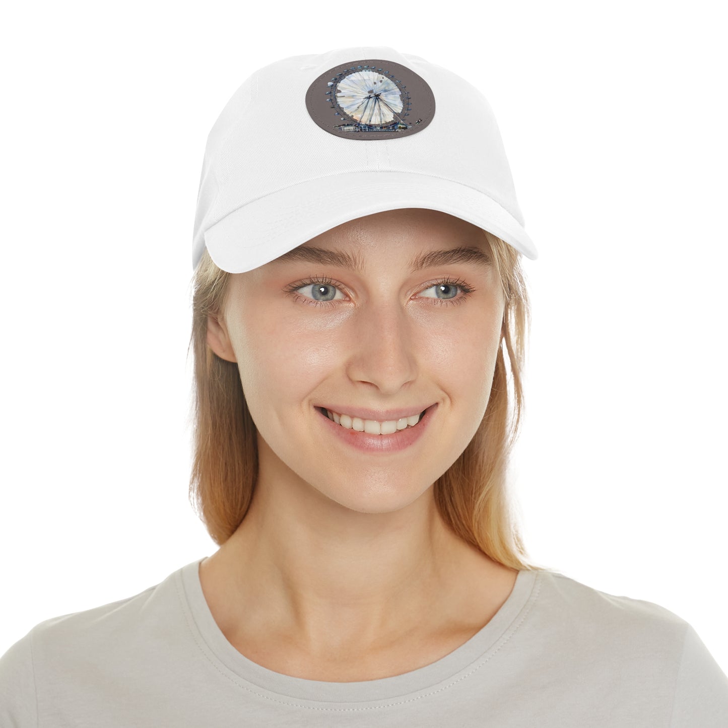 London Eye Stylish Dad Hat with Leather Patch, Perfect Gift for Fathers, Summer Outings, Casual Wear, Events, and More!