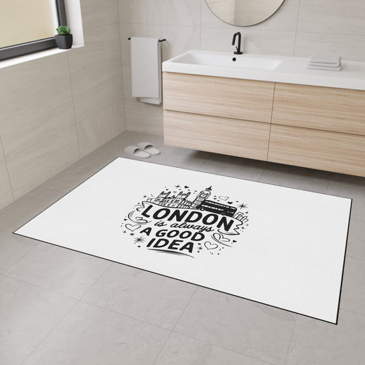 London-Inspired Floor Mat, Welcome Mat, Home Decor, Gift for Travelers, London Themed Entryway Mat