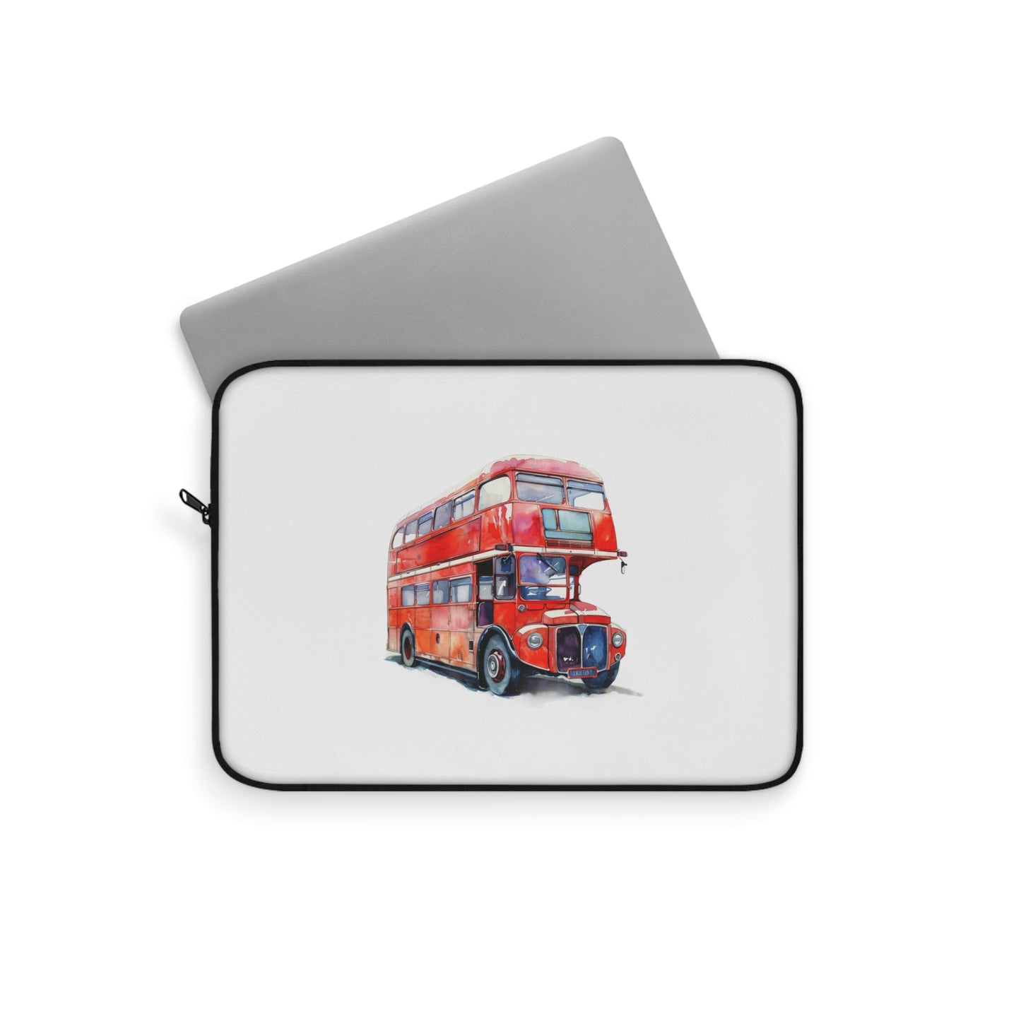 Red Double-Decker Bus Laptop Sleeve | Trendy Tech Case, Gift for Student, Travel Lover, Cute Computer Accessory, Bus Enthusiast