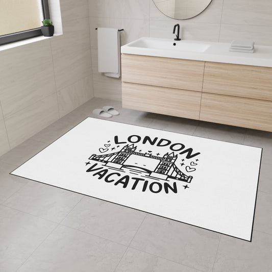 London Vacation Floor Mat, Decorative Heavy Duty Mat for Home, Travel Decor, Gift for Travelers, Kitchen & Entryway Rug