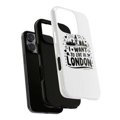 London City iPhone Case, Tough Phone Cover, Travel Gift, London Souvenir, Adventure Accessory, Wanderlust Decor