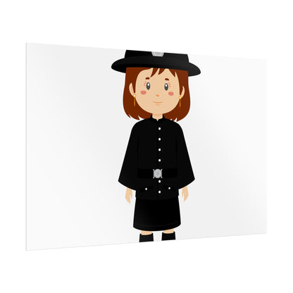 Charming Firefighter Rolled Posters for Kids' Rooms, Playful Wall Art, Fire Safety Decor, Kids' Gifts, Educational Prints