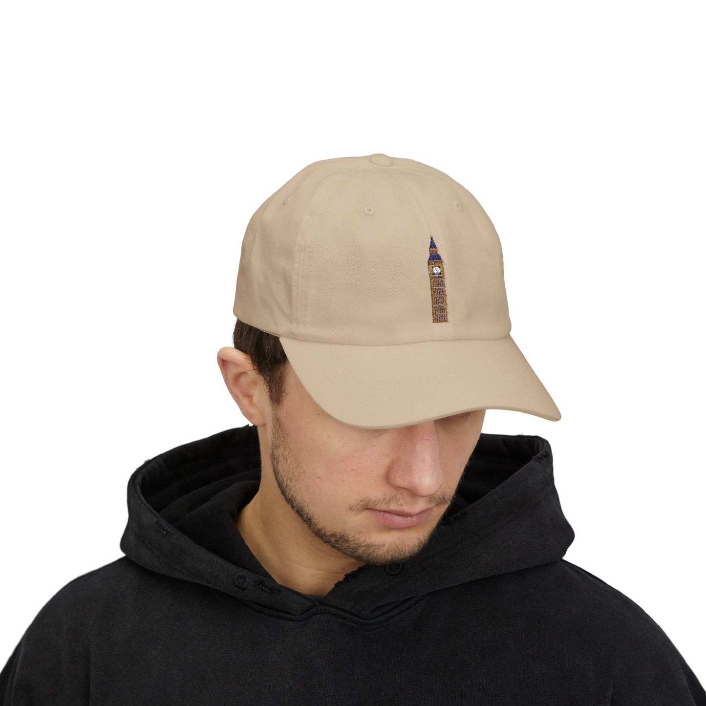 Classic White Dad Cap with London Big Ben Embroidery, Casual Dad Hat, Vintage Style Baseball Cap, Perfect Gift for Father's Day, [...]