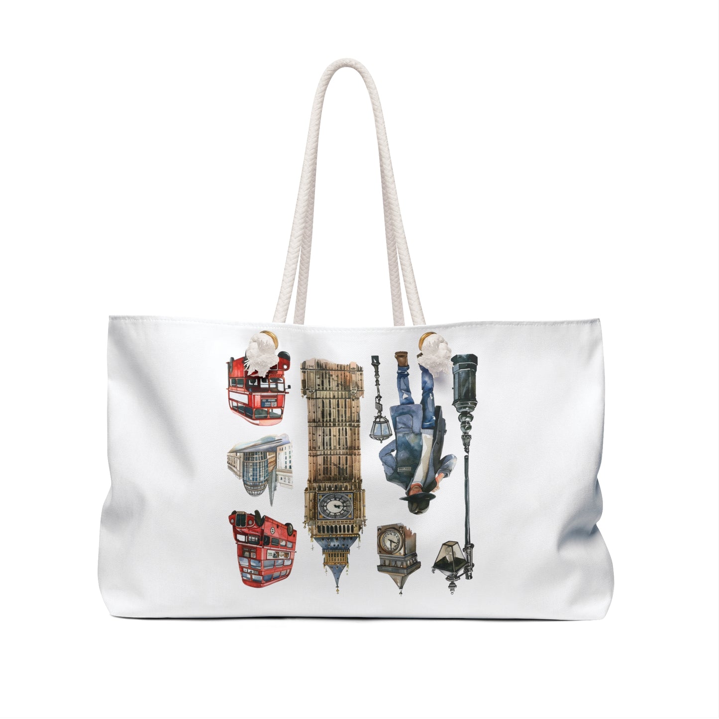 Stylish Travel Weekender Bag, London Theme Tote, Perfect for Getaways, Gifts, Weekend Trips, Summer Outings, Travel Lover's Bag