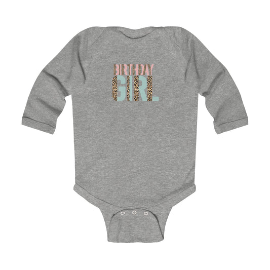 Adorable Infant Long Sleeve Bodysuit - Birthday Girl Design