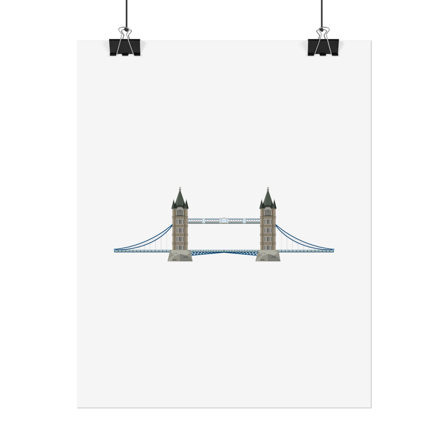 Tower Bridge Rolled Poster, London City Decor, Wall Art, Gift for Travelers, Home Aesthetic, UK Wall Art