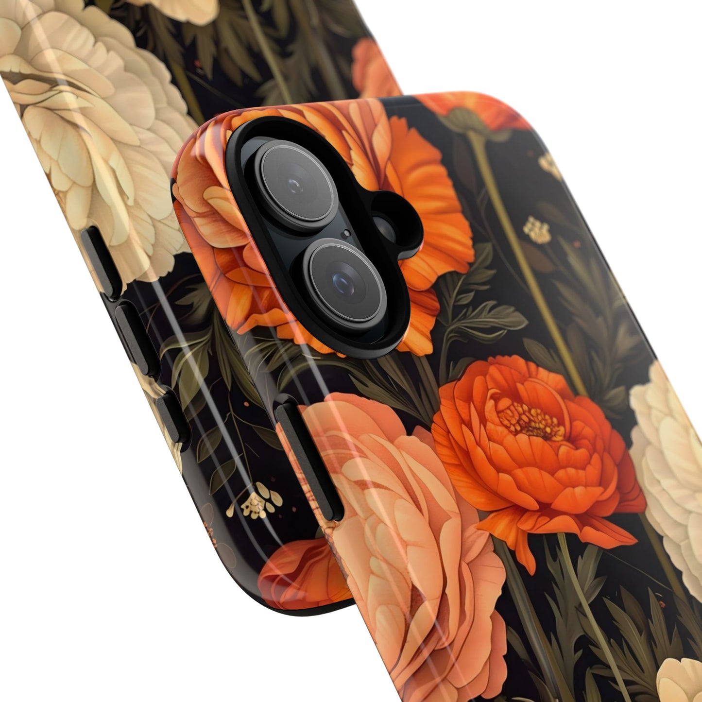 Floral Phone Case with Tough Protection, Blooming Ranunculus Design, Durable Cover, Gift for Flower Lovers, Eco-Friendly Phone Accessory