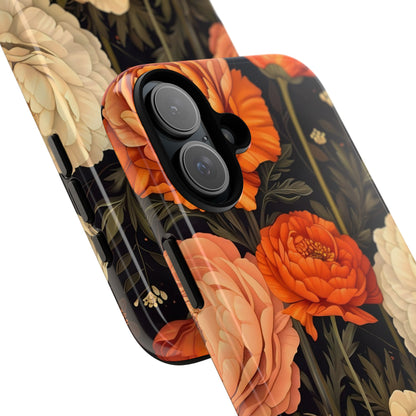 Floral Phone Case with Tough Protection, Blooming Ranunculus Design, Durable Cover, Gift for Flower Lovers, Eco-Friendly Phone Accessory