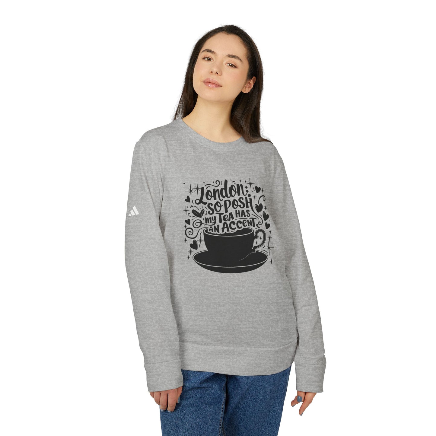 Unisex Fleece Crewneck Sweatshirt - London Tea Accent