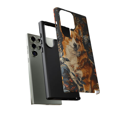 Corgi Floral Phone Case - Tough Cases for Dog Lovers, Cute Pet Accessories, Gift for Dog Owners, Floral Design, Personalized Tech Cover