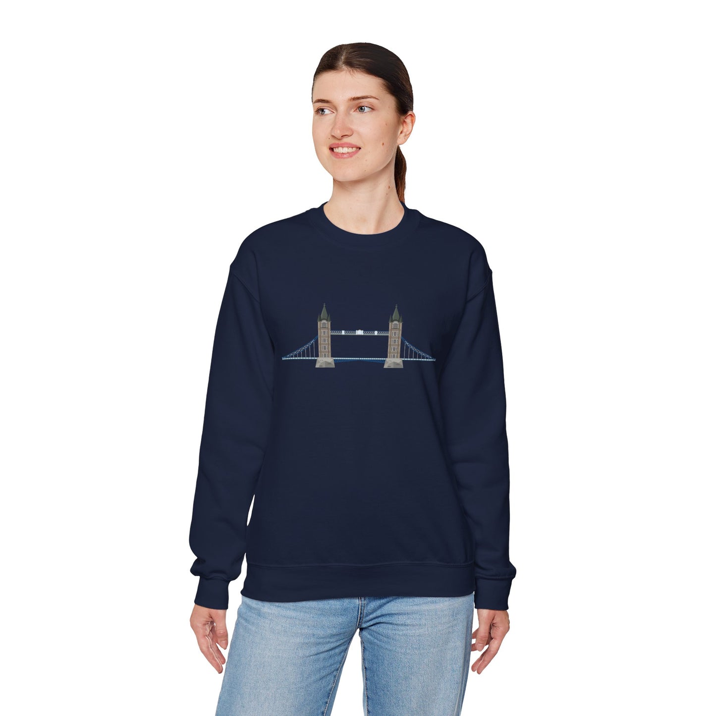 Unisex Heavy Blend™ Crewneck Sweatshirt - Tower Bridge - Iconic London Landmark