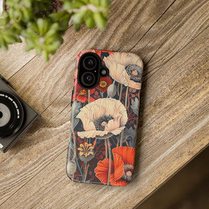 Floral iPhone Case, Tough Phone Cover, Artistic Protection, Flower Design, Unique Gift for Her, Phone Accessory, Trendy Tech