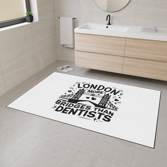 London is having more Bridges - London-Themed Heavy Duty Floor Mat: Perfect for Home Decor, Kitchen, Office, Gifts, and Occasions!
