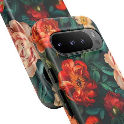 Floral Phone Case - Tough Cases, Vibrant Protection, Gift for Her, Cute Floral Design, Trendy Accessory, Perfect for Spring