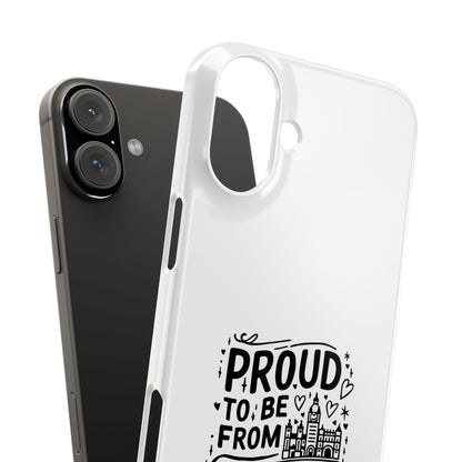 Proud to Be from London Slim Phone Case, City Pride Accessory, Gift for London Lovers, Travel Souvenir, Unique Phone Cover