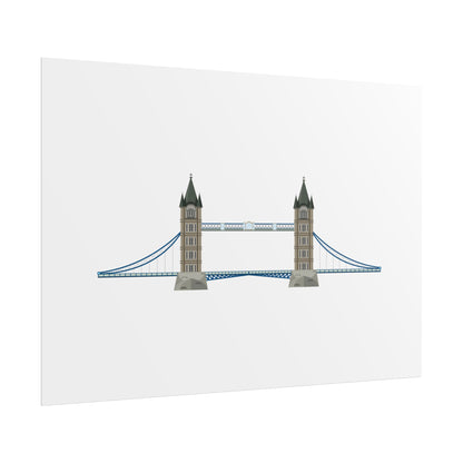 Tower Bridge Rolled Poster, London City Decor, Wall Art, Gift for Travelers, Home Aesthetic, UK Wall Art