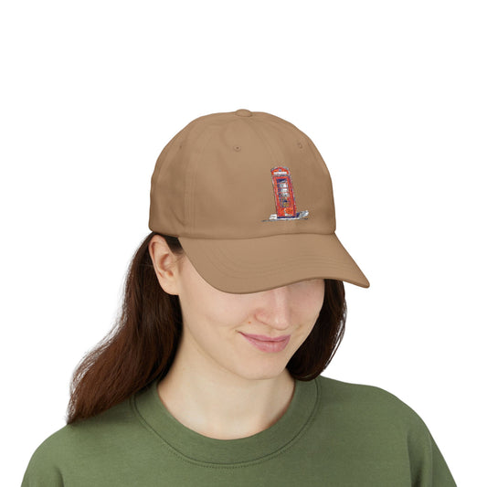 Vintage Phone Booth Cap, Classic Dad Cap, Casual Summer Hat, Gift for Him, Outdoor Fashion Accessory