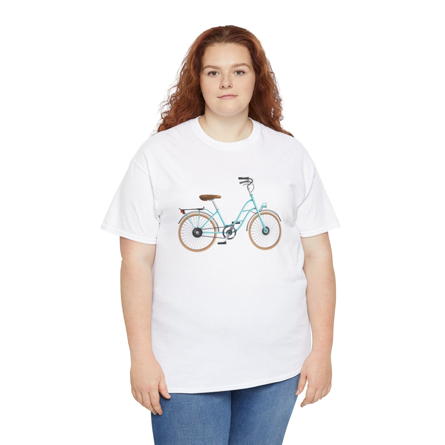 Unisex Heavy Cotton Tee - Classic British Bicycle - Timeless Charm
