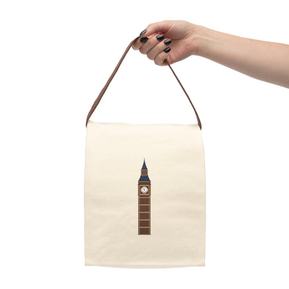 Clock tower Canvas Lunch Bag With Strap