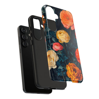 Floral Phone Case - Tough Cases, Stylish Protection, Gift for Flower Lovers, Customizable Cover, Floral Design Mobile Accessory