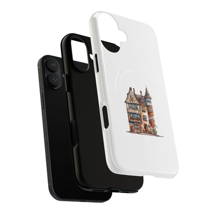 Artistic Magnetic Phone Case | Tough Protective Cover for iPhones | Unique House Design | Gift for Homeowners & Tech Lovers