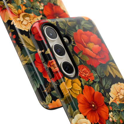 Floral Phone Case, Tough Cases, Decorative Tech Accessories, Gift for Her, Nature Lover Gift, Boho Style Case, Spring Floral Cover