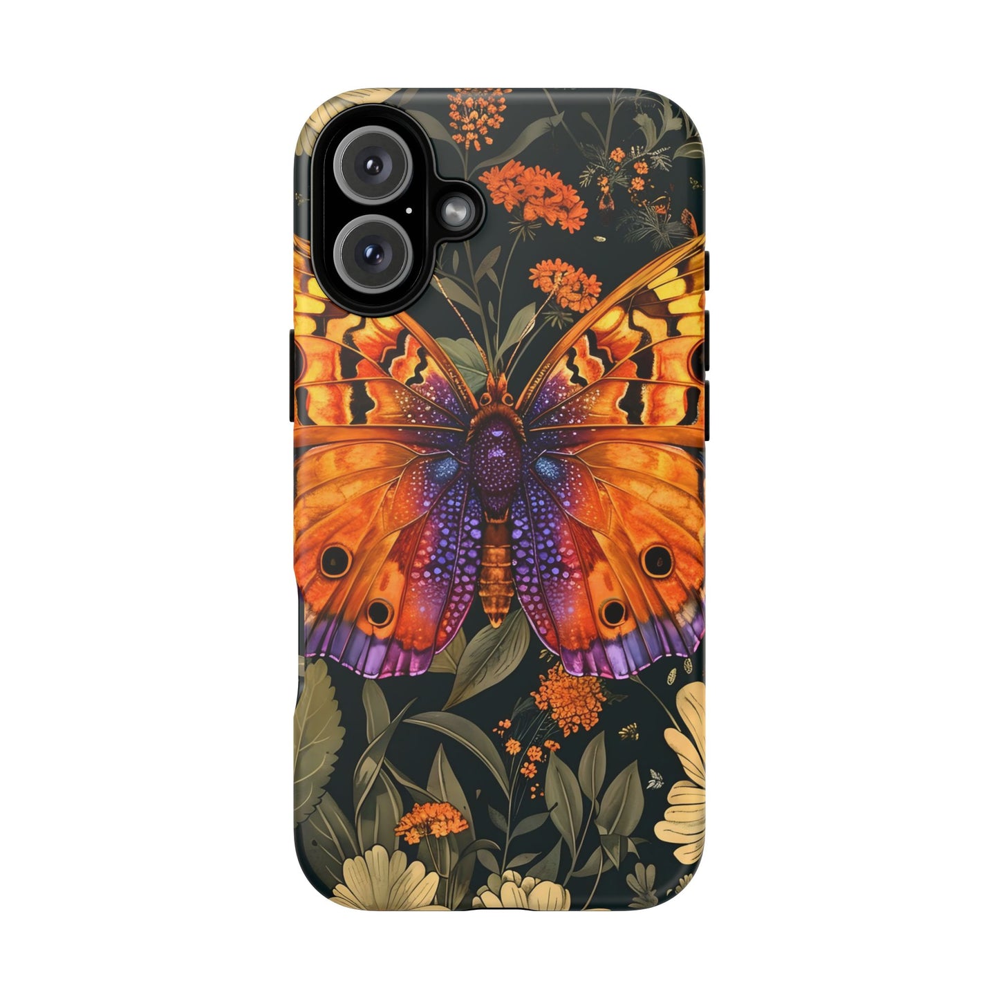 Butterfly Phone Case, Tough Cases for Nature Lovers, Vibrant Floral Design, Gift for Her, Cute Phone Accessories, Butterfly Artwork