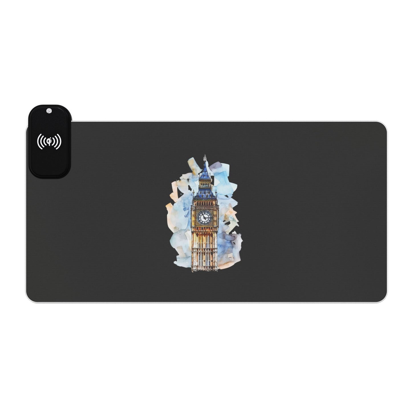 Big Ben with Clouds (Realistic) - LED Gaming Mouse Pad, Wireless Charging, Illuminated Desk Essentials for Gamers, Computer Accessories, Perfect for Streamers and Tech [...]