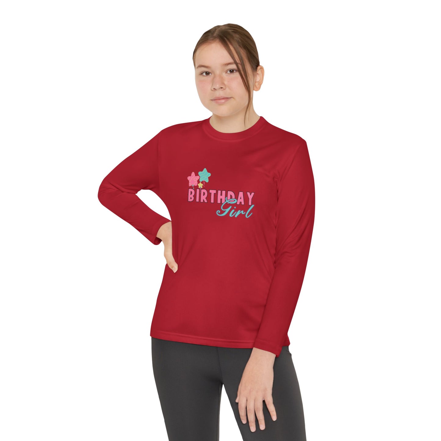 Birthday Girl Long Sleeve Tee for Youth - Perfect for Celebrations!