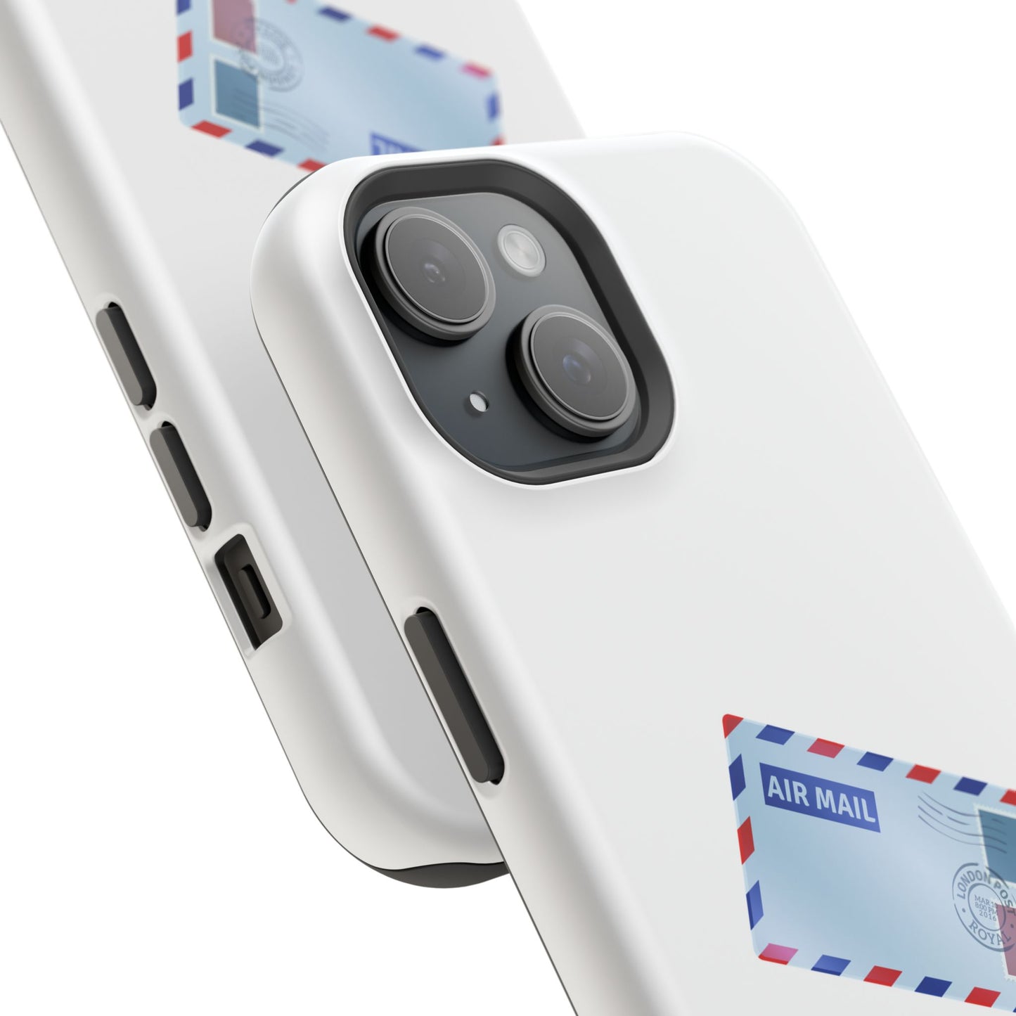 Air Mail Design Magnetic Phone Cases, Custom Phone Cover, Unique Gift for Travelers, Stylish Accessories for Holidays, Fun Phone Cases