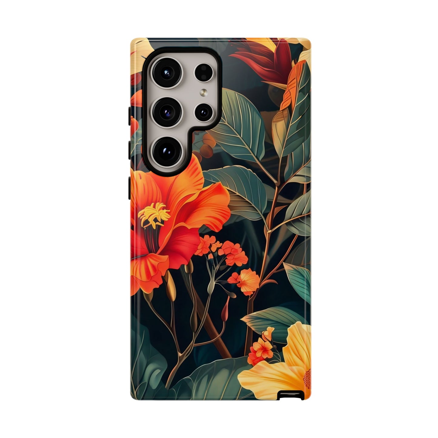 Tough Floral Phone Case | Tropical Vibe, Gift for Nature Lovers, Summer Beach Accessory, Floral Pattern, Trendy Phone Accessories