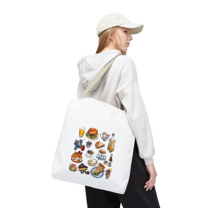 Gourmet Tote Bag: Foodie Style, Perfect for Brunch Lovers, Travel Enthusiasts, Picnic Perfect, Gift for Food Lovers