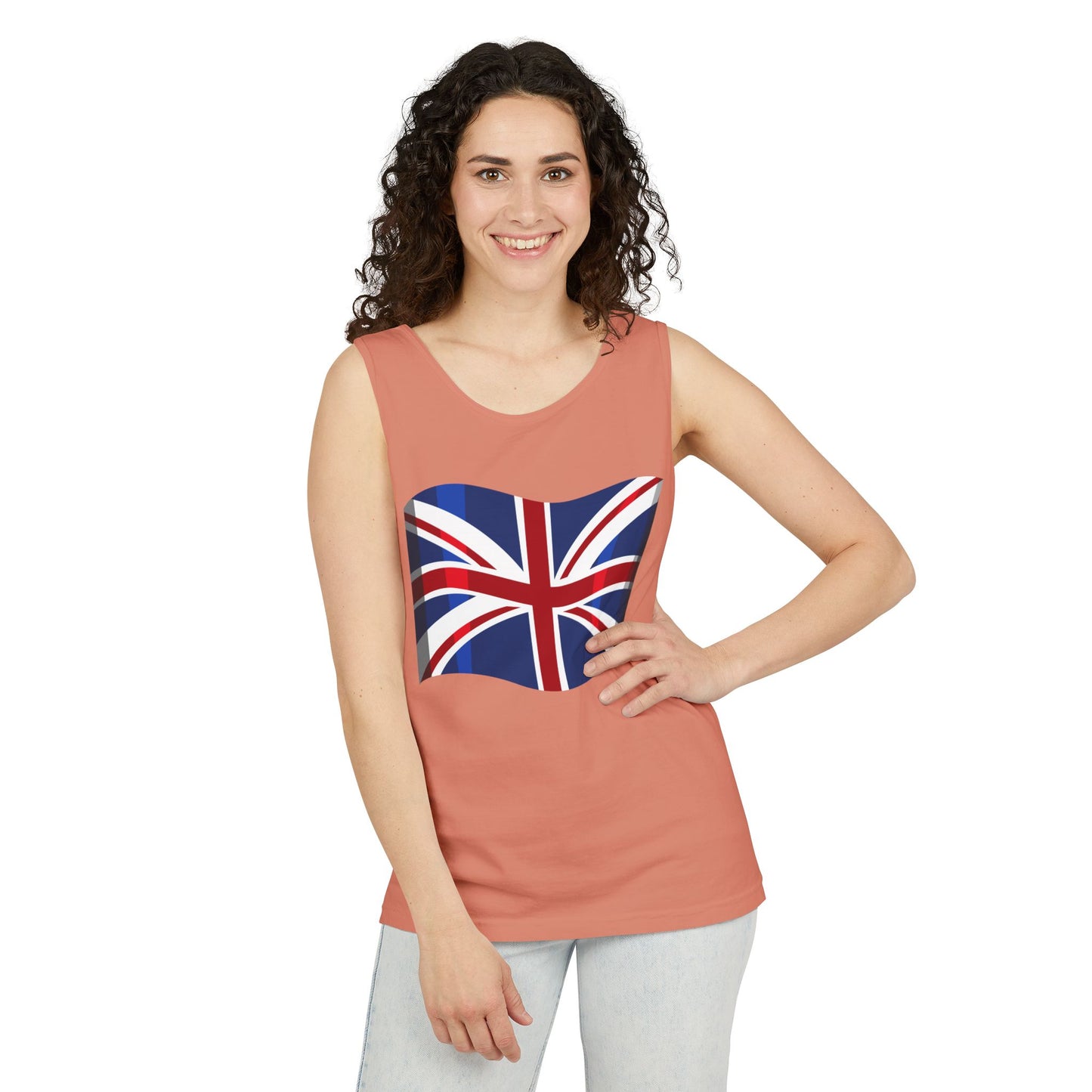 Unisex Garment-Dyed Tank Top - Classy British Flag