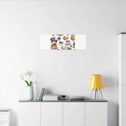 Breakfast Feast Canvas Print, Food Art, Kitchen Decor, Gifting for Food Lovers, Brunch Vibes, Wall Art