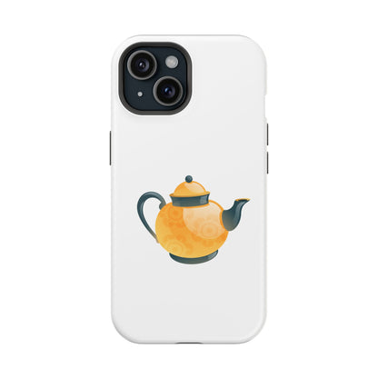 Teapot Magnetic Phone Case, Cute Teapot Phone Cover, Kettle Design Case, Unique Gift for Tea Lovers, Durable Tough Protection