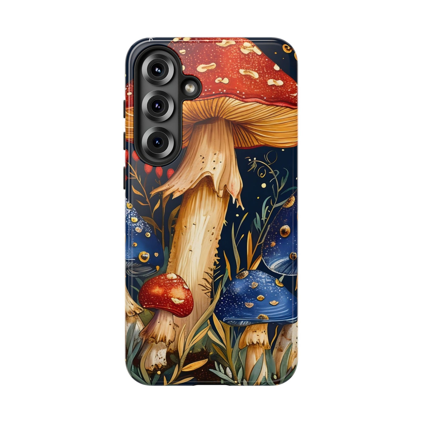 Mushroom Phone Case with Nature Design, Tough Phone Cover, Eco-Friendly Case, Gift for Nature Lovers, Unique Phone Accessory