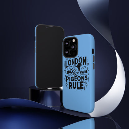 London Pigeon Phone Case, Urban Art Accessory, Tough Phone Cover, Gift for Bird Lovers, London Souvenir, Unique Cell Phone Case
