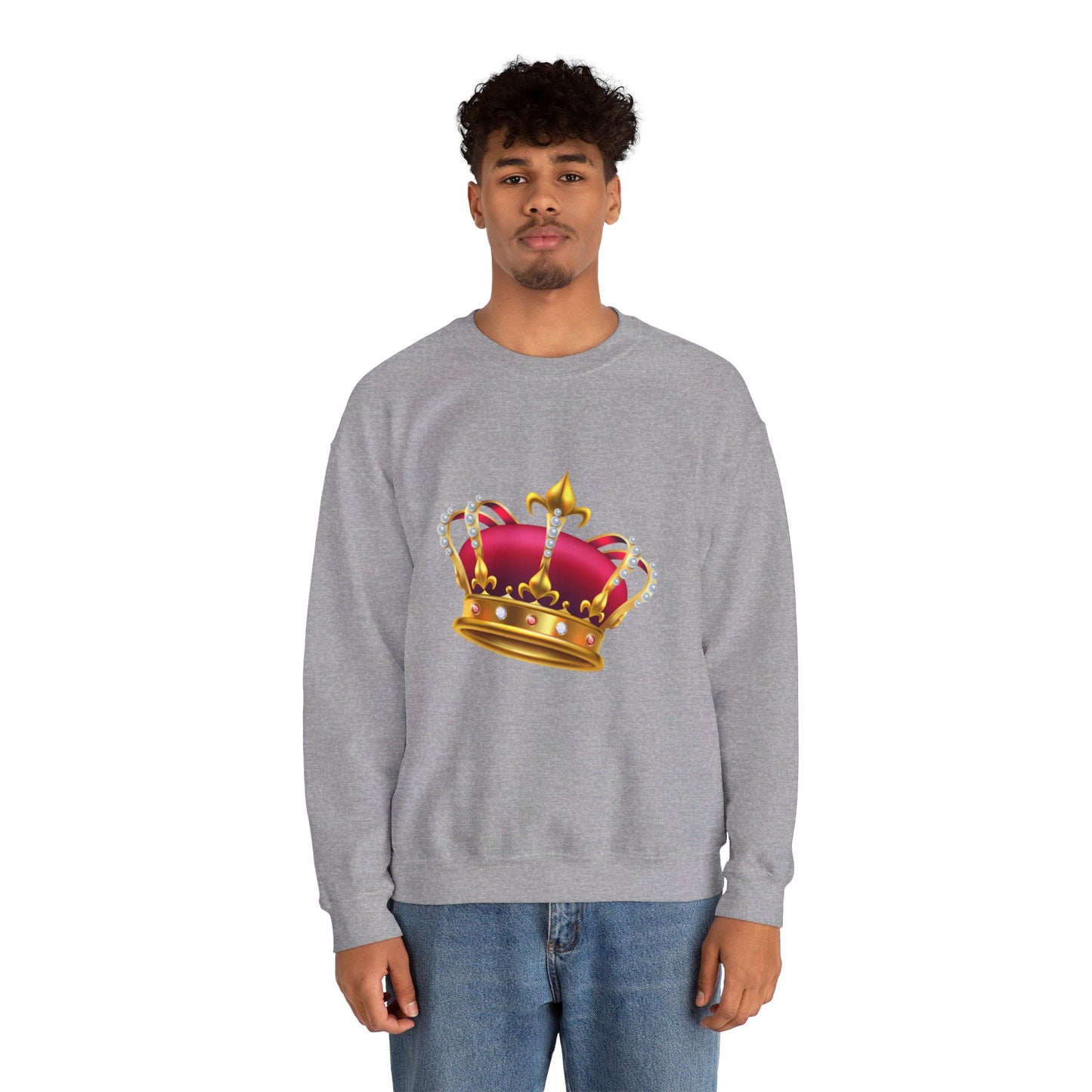 Unisex Heavy Blend™ Crewneck Sweatshirt Trendy - British Royal Crown