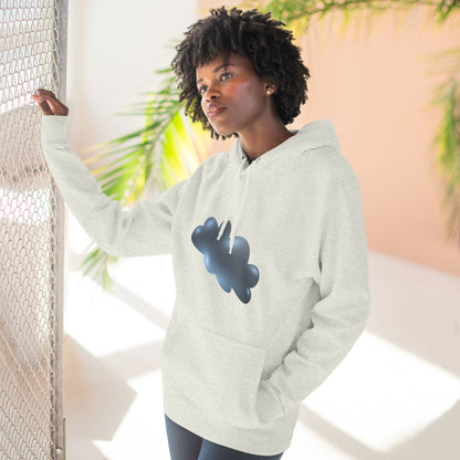 Three-Panel Fleece Hoodie - Serene Cloudscape - Dreamy Cloud Design