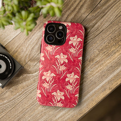 Floral Tough Phone Case - Durable, Stylish Accessory, Perfect Gift for Her, Floral Pattern, Customizable, Ideal for Daily Use