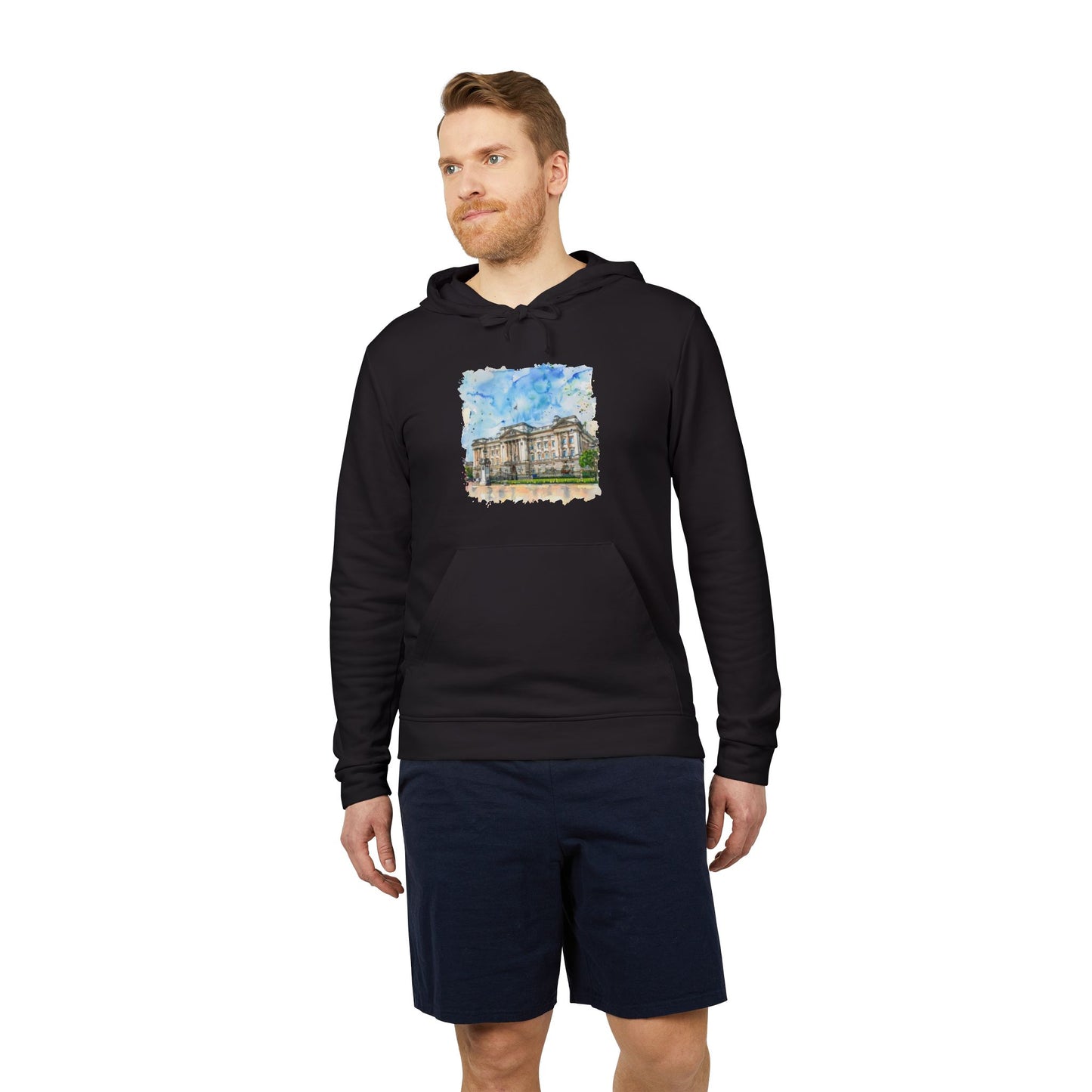 adidas Unisex Fleece Hoodie - Breathe Easy - A Serene Cloudscape
