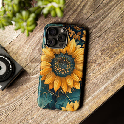 Sunflower Phone Case - Bright Floral Design, Stylish Tough Cover for Sunflower Lovers, Gift for Plant Enthusiasts, Mom Gift, Nature Lovers