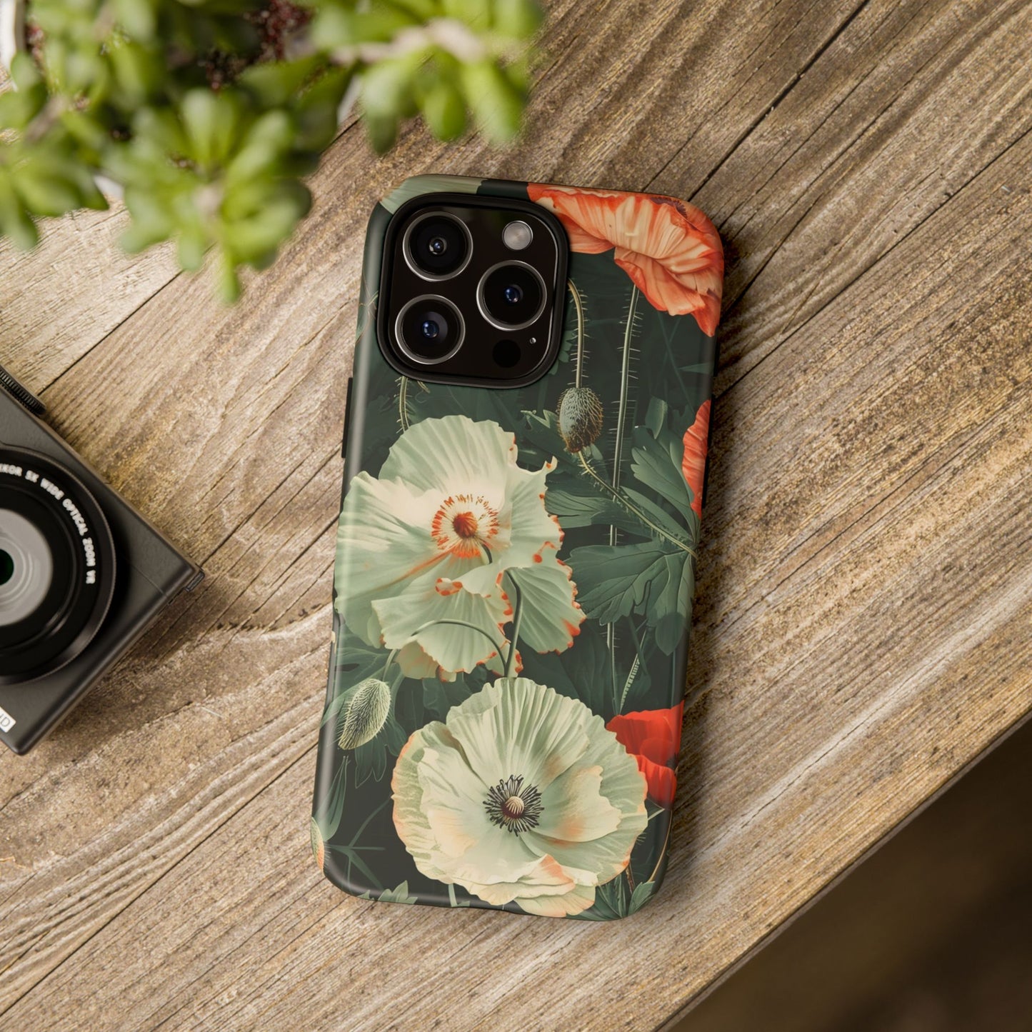 Floral Phone Case - Tough Cases, Botanical Design, Gift for Friends, Trendy Mobile Cover, Personalized Phone Accessory