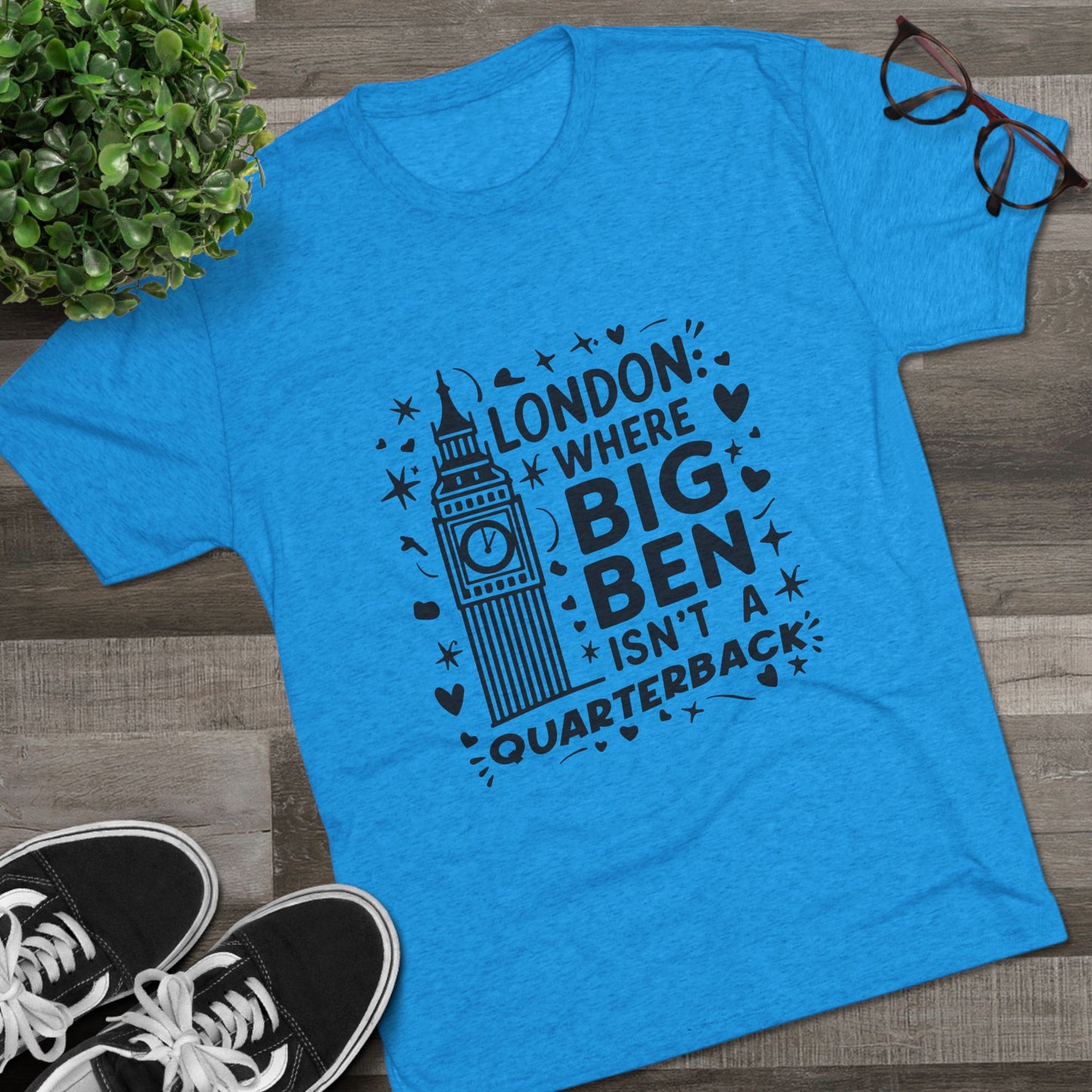 London Big Ben Relaxed Unisex Tri-Blend Crew Tee