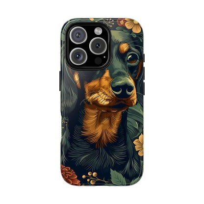 Dachshund Phone Case, Floral Pet Phone Cover, Dog Lover Gift, Tough Phone Case, Custom Dachshund Design, Unique Dog Owner Accessory