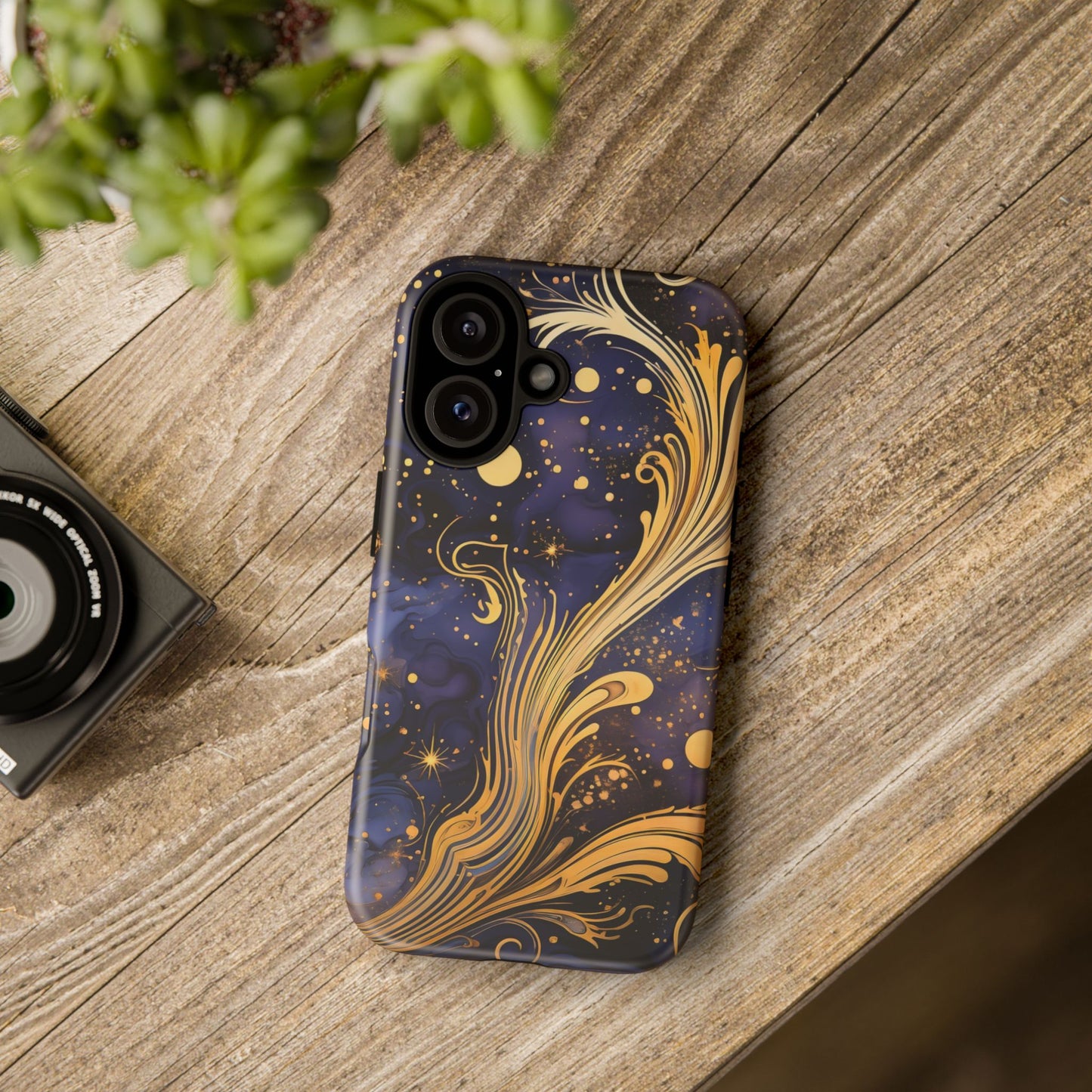 Elegant Floral Phone Case, Tough Cases for Women, Artistic Galaxy Design, Phone Cover for Cosmic Lovers, Unique Gift Idea